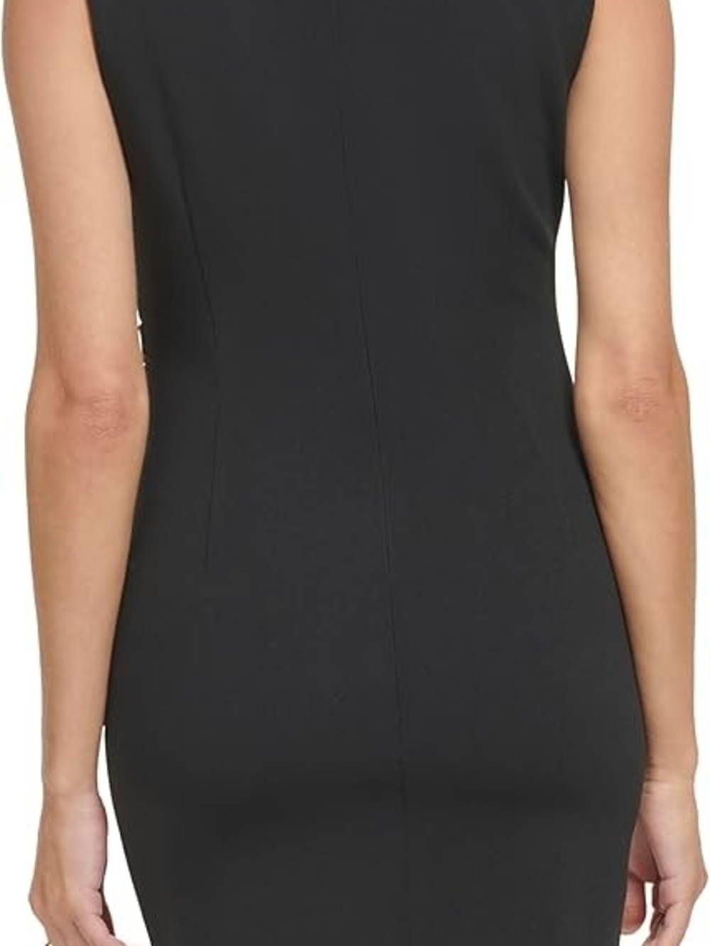 NWT Calvin Klein Black Sleeveless Sheath Midi Dress - Picture 6 of 10